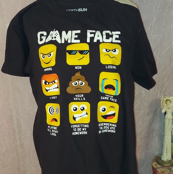 Kids Game Face T-Shirt XL - Picture 1 of 7